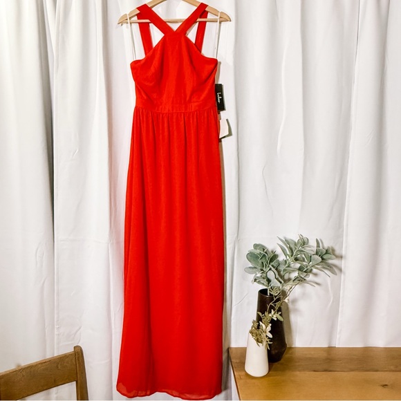 Lulu's Vibrant Red Maxi Dress women’s size M - Picture 1 of 9